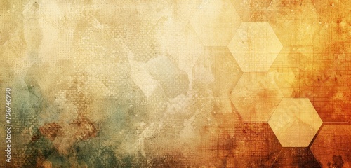 Colourful abstract honeycomb pattern with a soft watercolor texture.