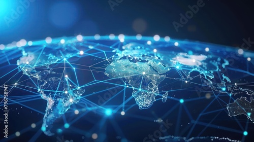 Illustration Global Network Connection background