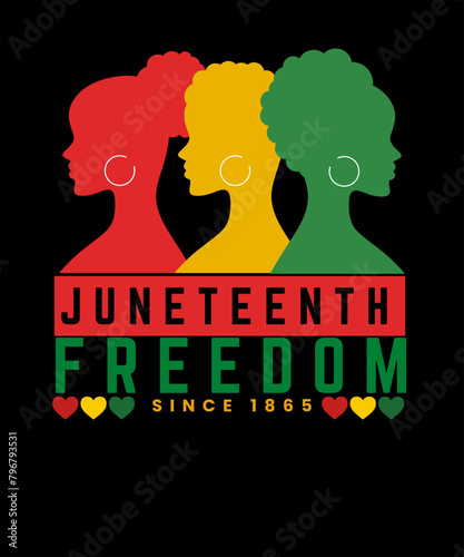 juneteenth freedom tshirt design, Juneteenth day t-shirt design. Juneteenth 1865 T Shirt Design, Juneteenth 1865, Happy Juneteenth day shirt print template typography design for vector file.