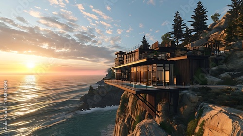 Lush Hillside Haven: A Secluded Cliffside Retreat