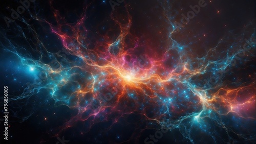 Abstract bright solar flare background with space