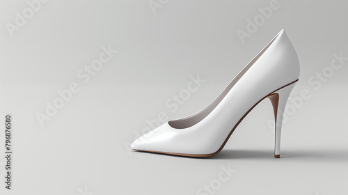 A sleek and stylish white stiletto heel. The perfect shoe for a night out on the town.