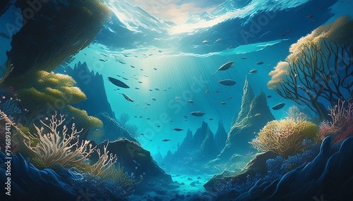 The underwater world of the ocean
