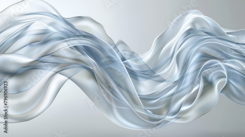  A blue and white abstract background with a wavy design on the left side, transitioning to a plain white background on the right