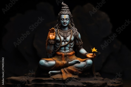 Hindu sculpture sitting representation
