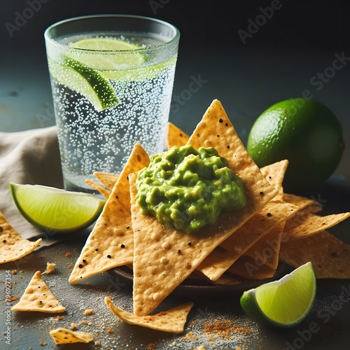 nacho with guacamole