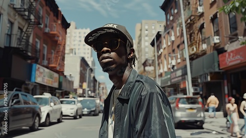 The video opens with scenes of rapper walking through the streets of Brooklyn, surrounded by friends and fellow artists. The gritty urban landscape serves as a fitting backdrop