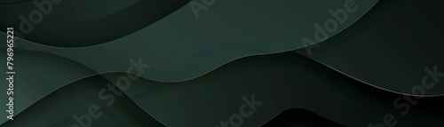 Dark green background with layered shapes, minimalistic design, simple and elegant style, high resolution, high quality, high detail, dark gray, smooth lines, clean lines, flat vector illustration, hi