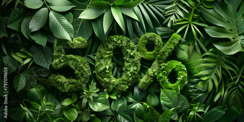 half price discount made of leaves and greenery (1)