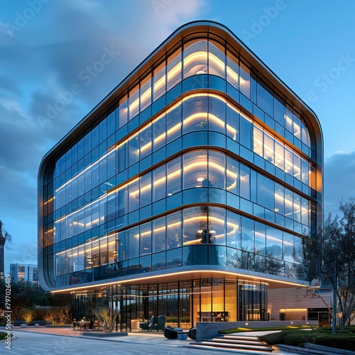 Gorgeous Office Building with sky