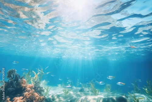 Close up of tropical underwater backgrounds swimming outdoors.
