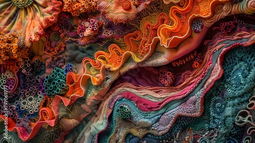 Textile art uses special ways to change fabrics, creating unique designs. These techniques, like weaving, knitting, and dyeing, inspire artists to express themselves.