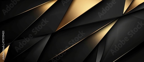 Elegant black and gold geometric design