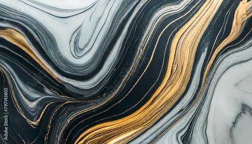 luxury abstract fluid art mixture of black gray and gold abstract of marble background