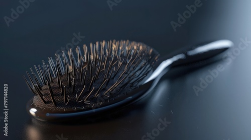 Elevating Hair Care A Sleek D Rendering of a Hairbrush