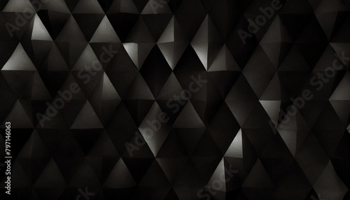 3d black diamond pattern abstract wallpaper on dark background digital black geometric triangular gradient shapes textured graphics poster background