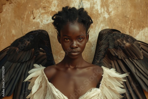 Majestic Woman with Angel Wings