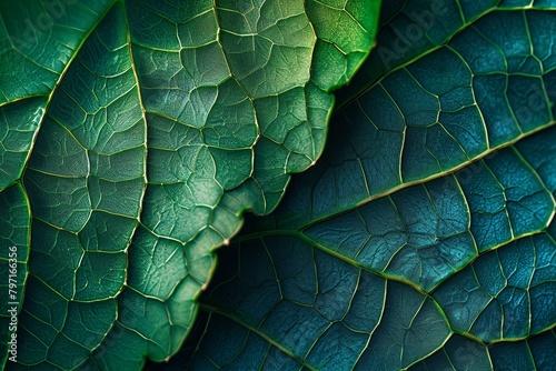 Close-up Texture of Green Leaves