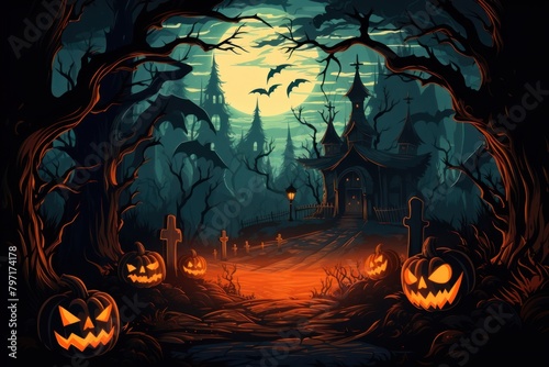 Halloween halloween anthropomorphic jack-o'-lantern.