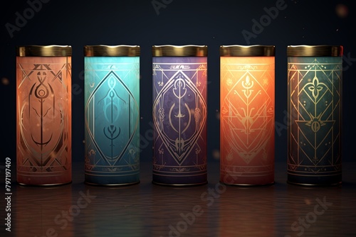 Ancient Alchemy Symbol Gradients: Captivating Artisanal Candle Collection