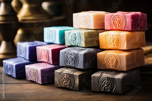 Artisanal Soap Bars: Ancient Alchemy Symbol Gradients Collection