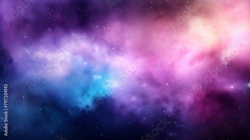 Cosmic Nebula Clouds in Vibrant Colors
