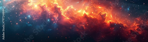 Starry celestial space backdrop