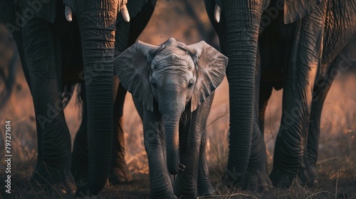 Experience the serene beauty of wildlife with our 8K close-up image capturing an elephant and calf in the wild. Perfect for nature lovers and wallpaper enthusiasts seeking tranquility.