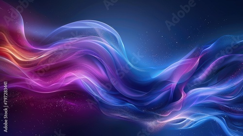 Blue and purple glowing magical smoke