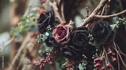 Elegant Dark Floral Arrangement