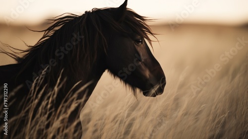 a horse in a field