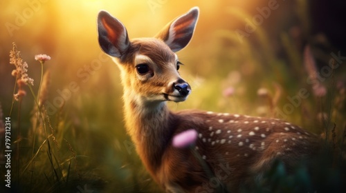 a deer in a field