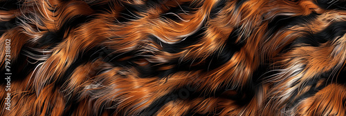 background of detailed texture of tiger fur, generative AI