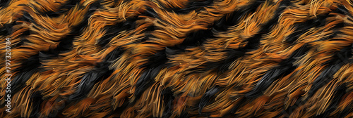 background of detailed texture of tiger fur, generative AI