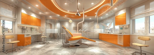 Interior of a modern dentistry office