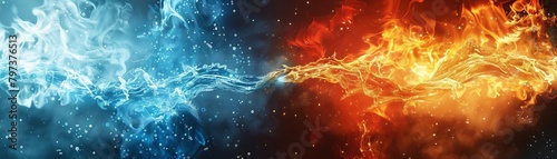 Fire and Water, A dynamic interplay between two opposing forces