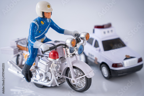 警察の白バイ オートバイ 交通違反