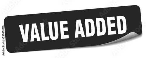 value added sticker. value added label