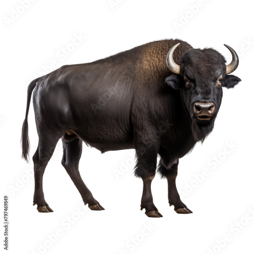 buffalo looking isolated on white