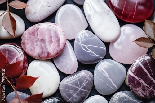 a group of colorful stones