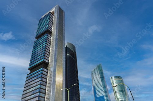 Skyscrapers in Financial District, Madrid, Spain, Europe