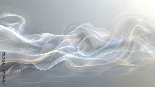 Gentle Fog 3D Rendering: Swirling Smoky Textures for a Subtle, Atmospheric Visual Design