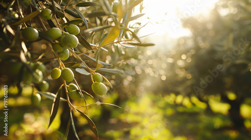 In a sun-drenched olive grove, the air is heavy with the scent of peppery olive oil as farmers carefully harvest plump olives,