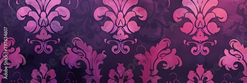 A romantic pink floral damask pattern that exudes femininity and elegance for stylish interiors and backgrounds.