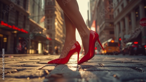 High Fashion Stilettos Captured in a Street-Style Photoshoot