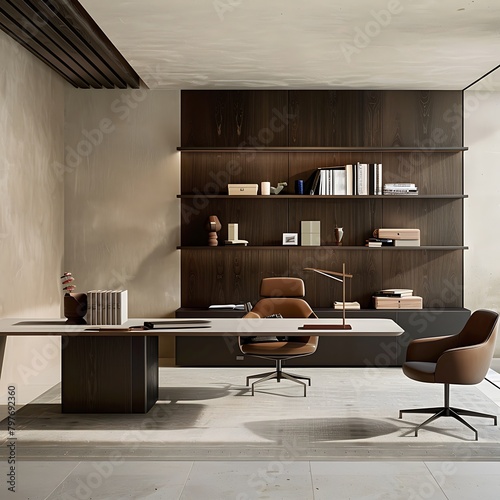 Design a cozy study room with built-in bookshelves lining the walls, featuring a comfortable reading nook with a plush armchair and ottoman, perfect for diving into a good book on a lazy afternoon