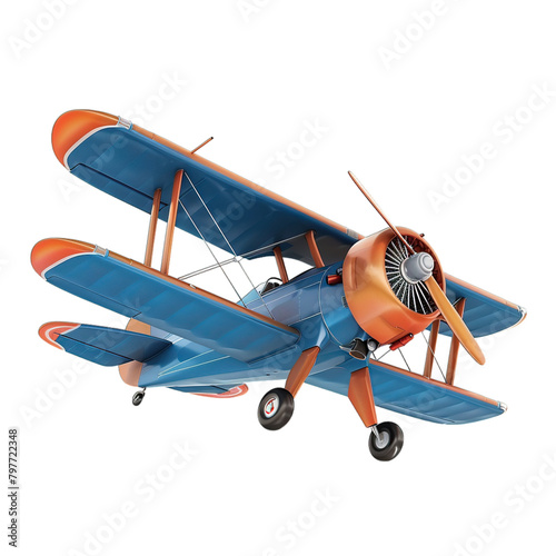 biplane isolated on white