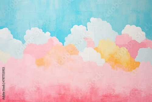 Cloud art abstract painting.