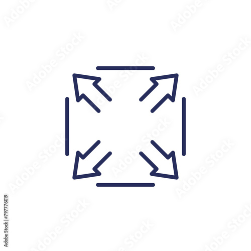 dimension line icon on white