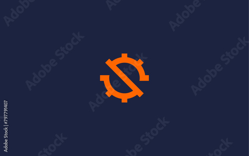 letter s with gear logo icon design vector design template inspiration